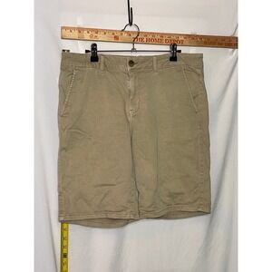 American Eagle Super Stretch Khaki Chino Shorts Mens 33 Tan 9.5 Inseam Size 14